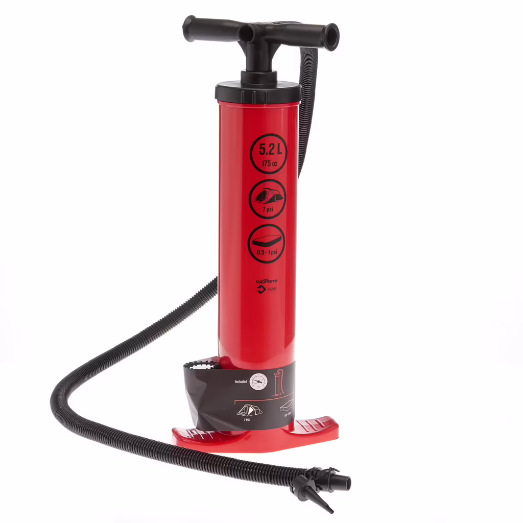 DOUBLE ACTION HAND PUMP 5.2l AND 7 PSI ? RECOMMENDED FOR INFLATABLE TENT